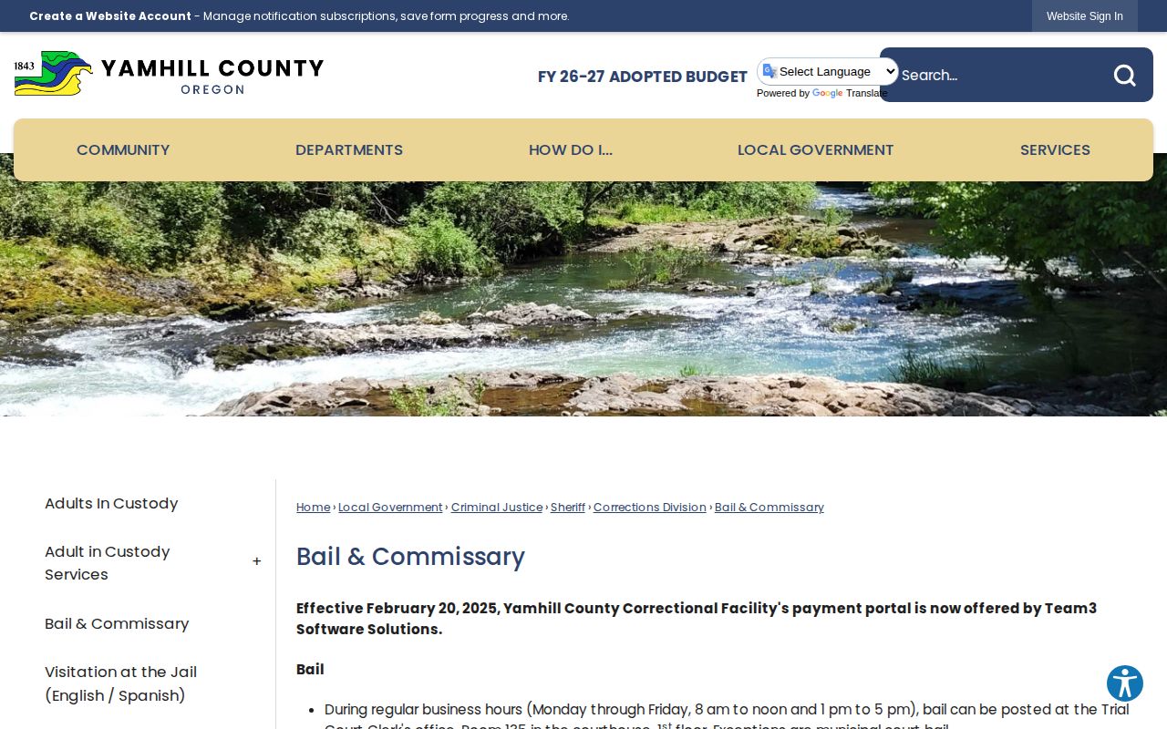Yamhill County 24 hour release bail and bond channels